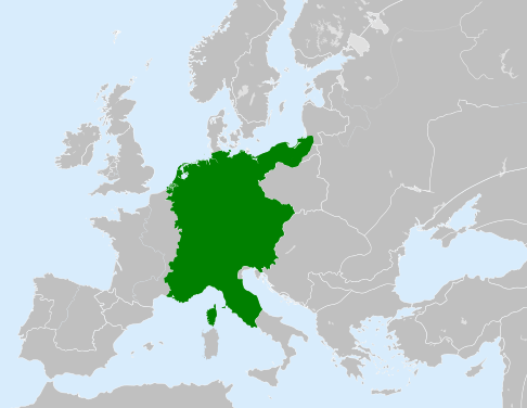 神聖ローマ帝国の領域（1190年ごろ）