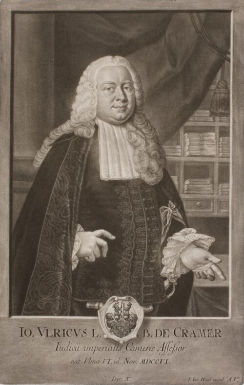 Johann Ulrich von Cramerの肖像（Assessorとしての姿）